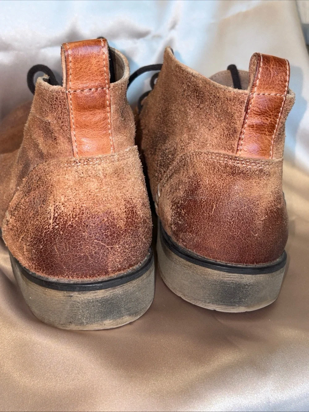 BED|STU Men's Chestnut Brown Suede Chukka Boots Men Sz 12